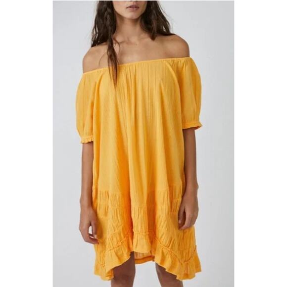 Free People Dress Womens Medium Ruffled Boho Cottagecore Whimsical Fairycore - Picture 2 of 9